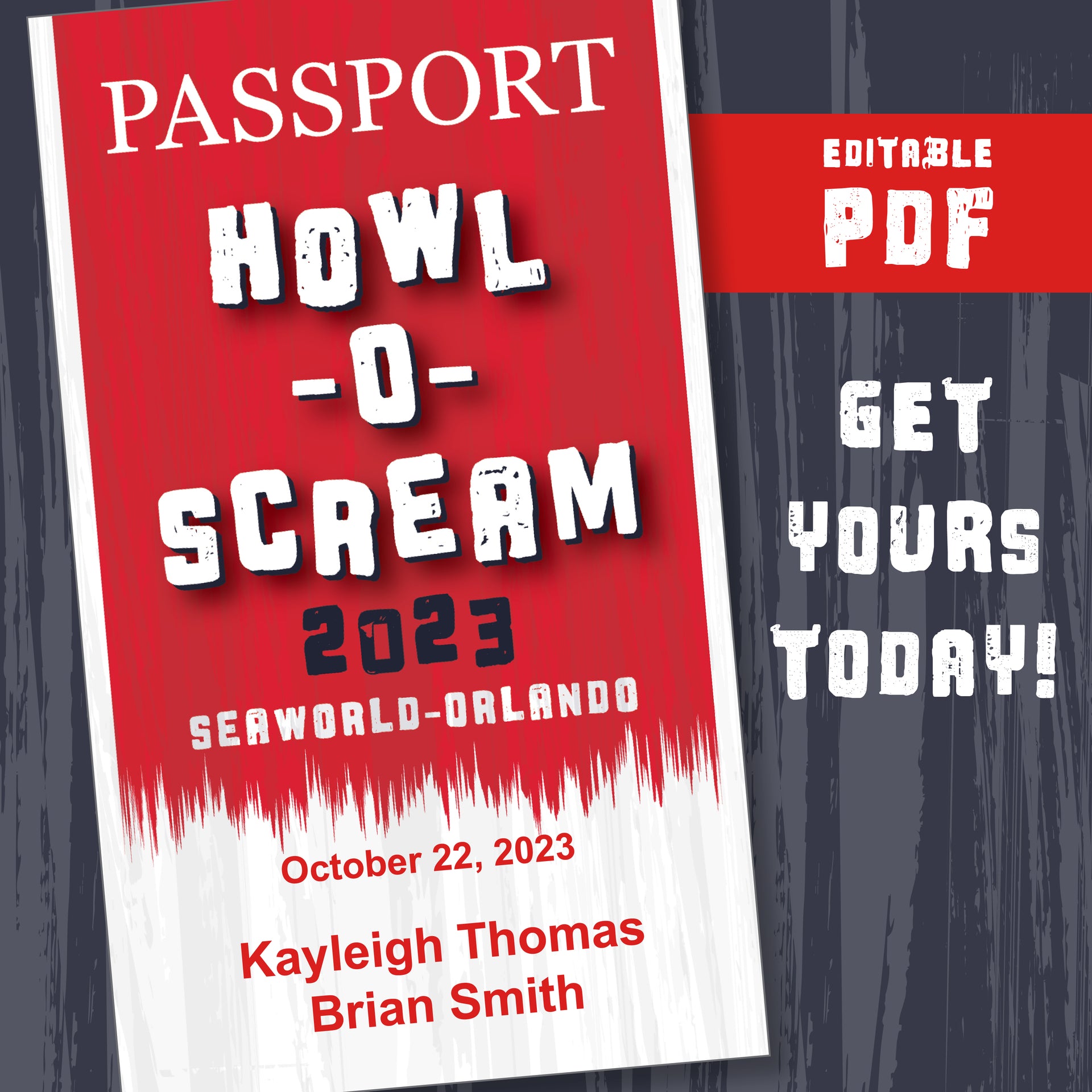 Howl-O-Scream Passport PDFs for SeaWorld Orlando and Busch Gardens Tampa