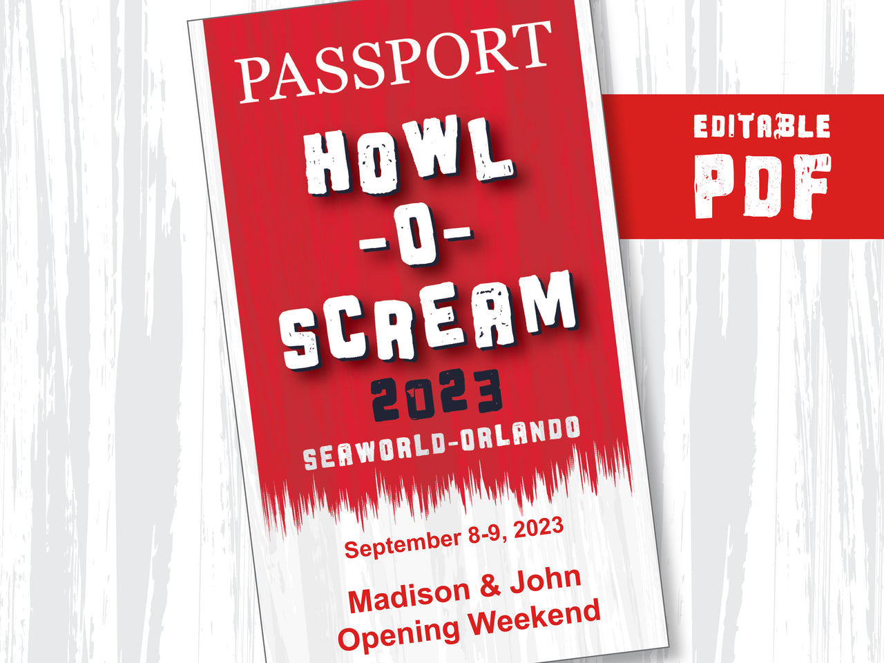 Howl-O-Scream at SeaWorld Orlando Passport PDF to edit and print from home