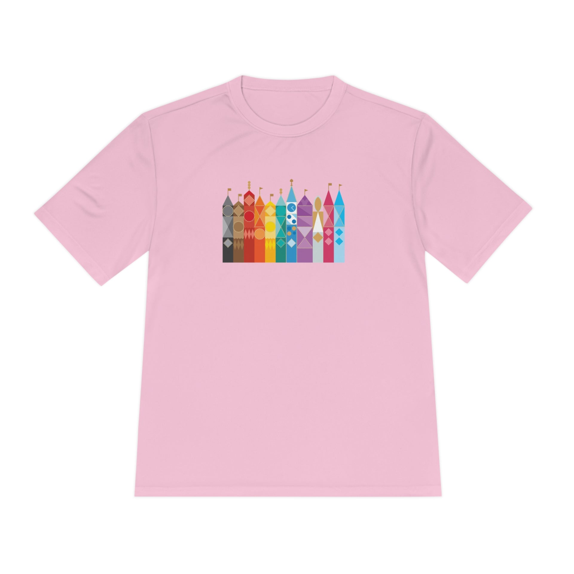 Small World After All 100% polyester shirt-Pride edition, light pink