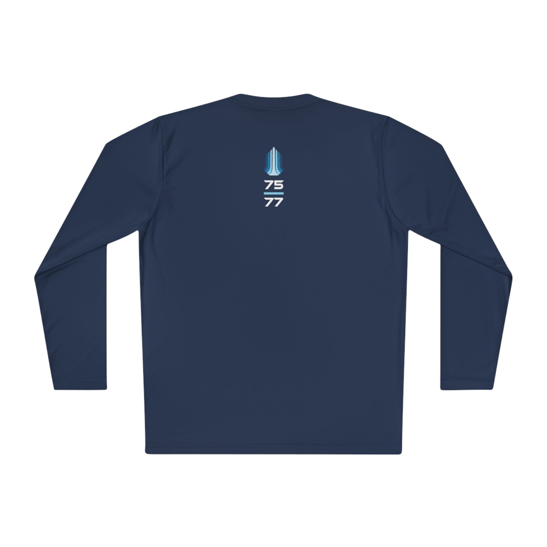 Space Mountain Long Sleeve T-shirt, 100% polyester, true navy, back