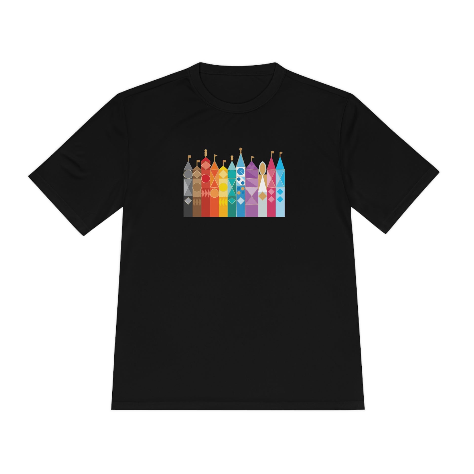 Small World After All 100% polyester shirt-Pride edition, black