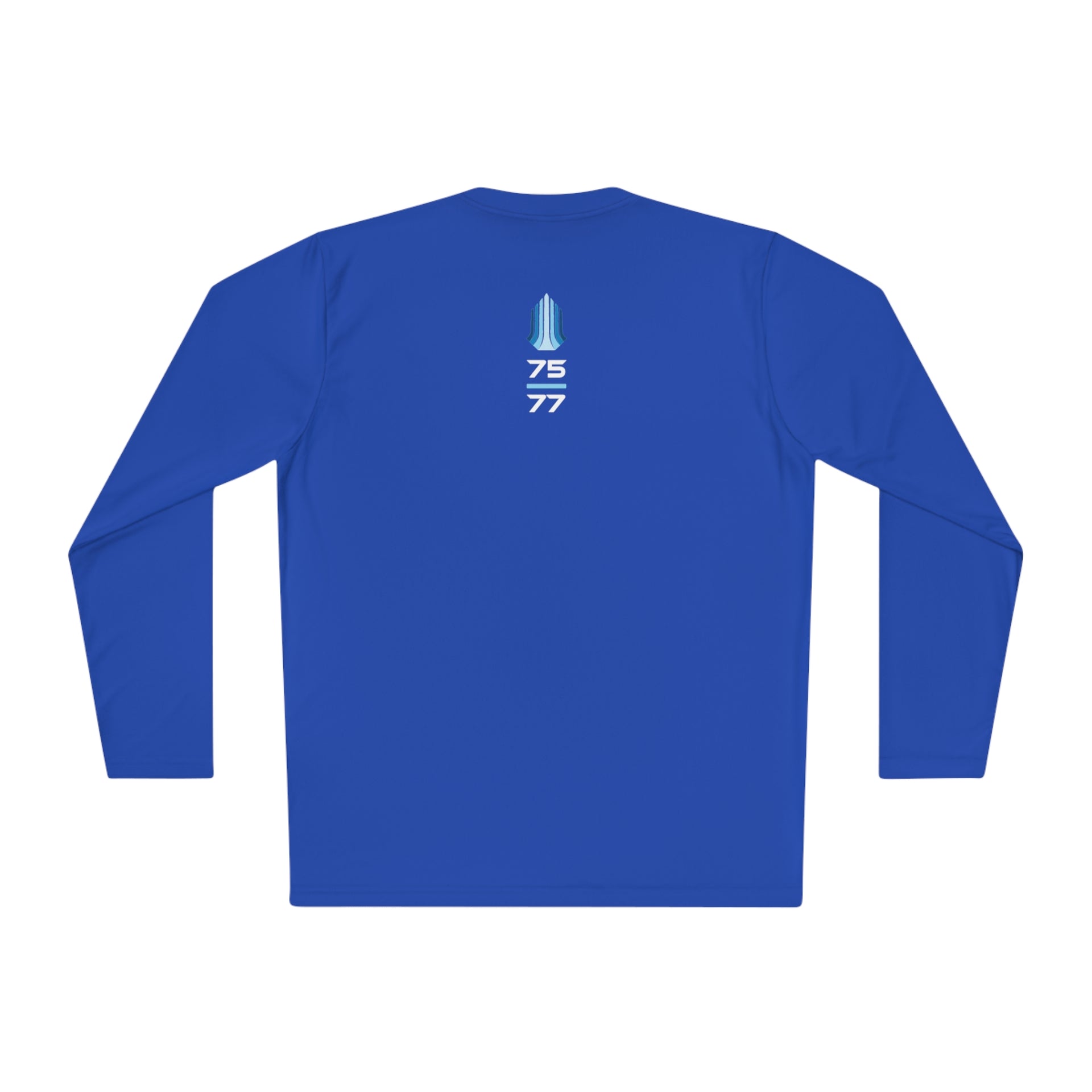 Space Mountain Long Sleeve T-shirt, 100% polyester, true royal, back