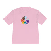 Pixar Wheel Pride edition T-shirt, with wheel in the progress pride colors, light pink