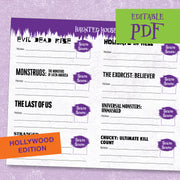 Halloween Horror Nights 2023 Passport PDF for Hollywood to download, edit and personalize in Acrobat.