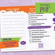 Halloween Horror Nights 2023 Passport PDF for Hollywood to download, edit and personalize in Acrobat.