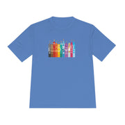 Small World After All 100% polyester shirt-Pride edition, carolina blue