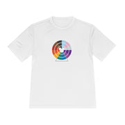 Pixar Wheel Pride edition T-shirt, with wheel in the progress pride colors, white