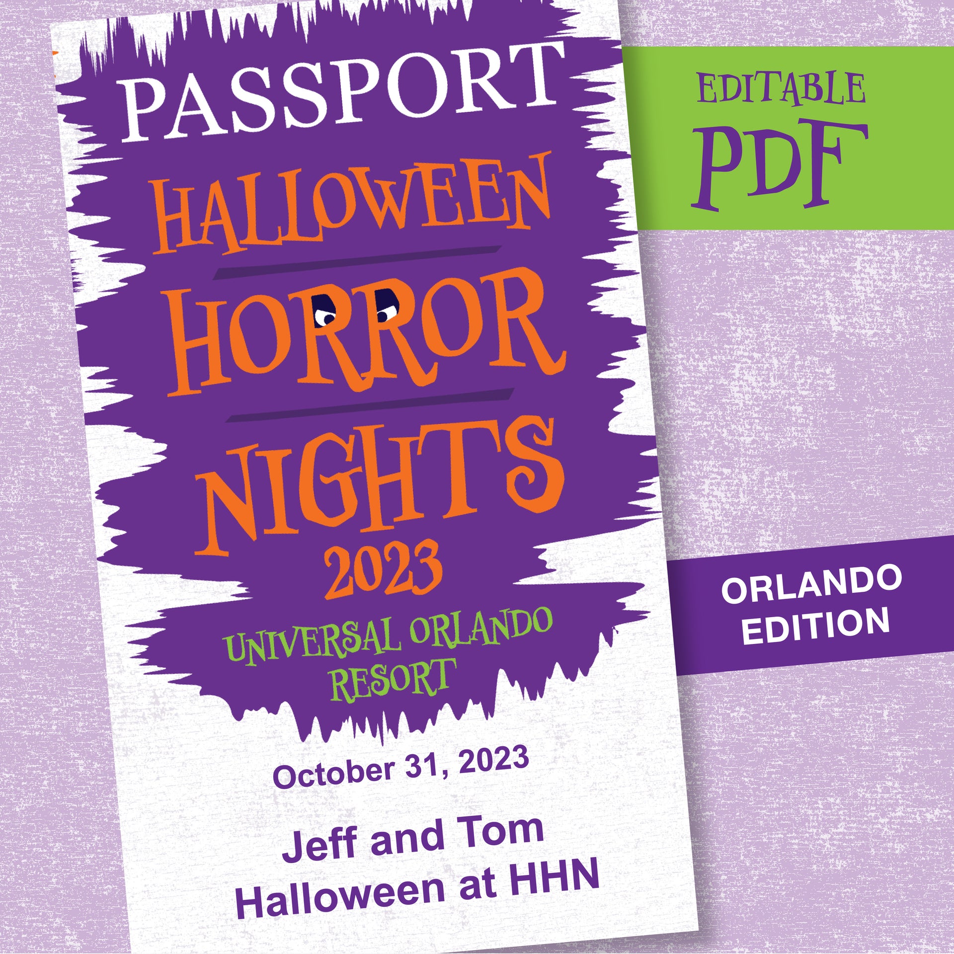 Halloween Horror Nights 2023 Passport PDF for Orlando to download, edit and personalize in Acrobat.