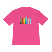 Small World After All 100% polyester shirt-Pride edition, neon pink