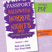 Halloween Horror Nights 2023 Passport PDF for Hollywood to download, edit and personalize in Acrobat.