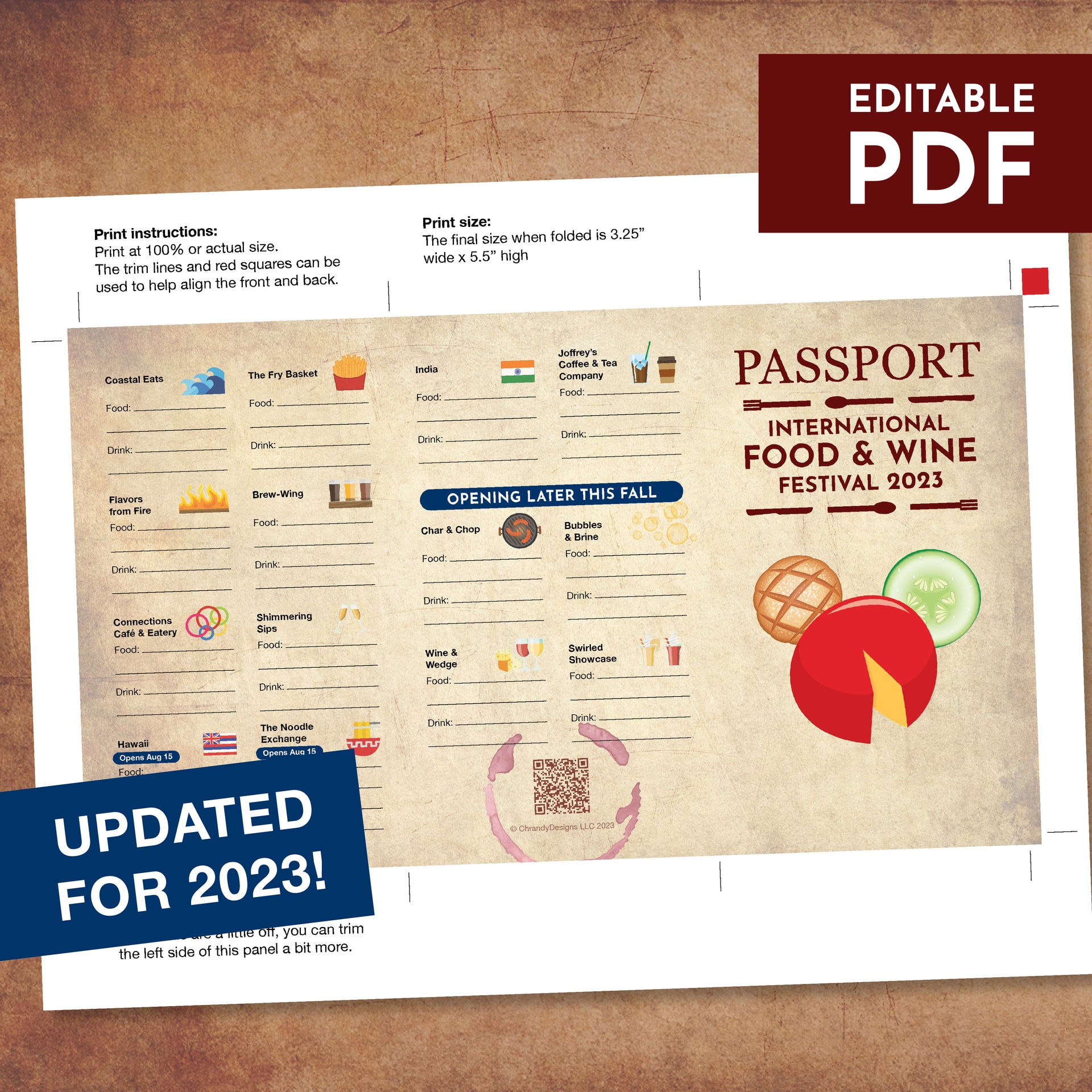 EPCOT Food & Wine Festival Passport PDF