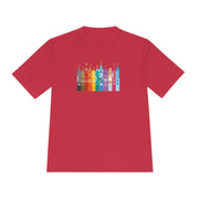 Small World After All 100% polyester shirt-Pride edition, true red